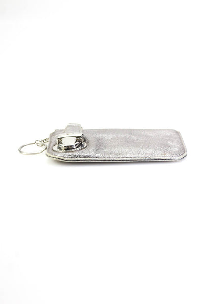 Marc By Marc Jacobs Womens Leather Key Chain Silver Metallic