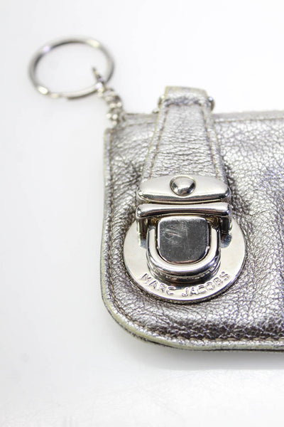 Marc By Marc Jacobs Womens Leather Key Chain Silver Metallic