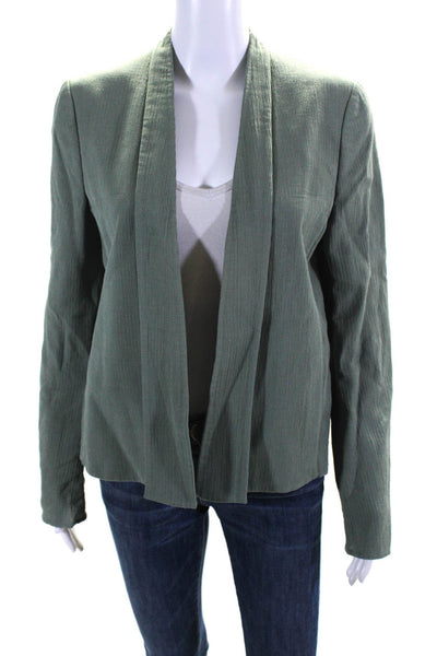 Akris Women's Open Front Long Sleeves Blazer Olive Green Size M