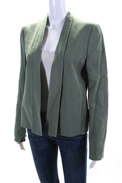 Akris Women's Open Front Long Sleeves Blazer Olive Green Size M