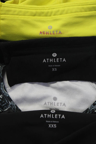 Athleta Womens Paisley Shirt Pants Leggings Gray Black Yellow 2XS XS Small Lot 4