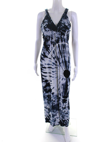 Design History A Pea In The Pod Womens Tie Dye Print Dress Navy Blue Size Small