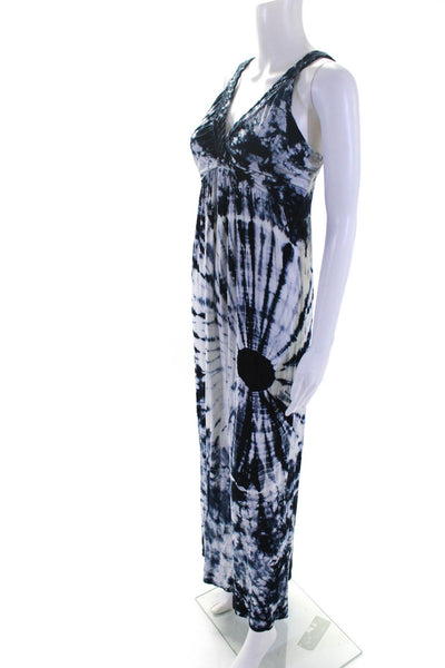 Design History A Pea In The Pod Womens Tie Dye Print Dress Navy Blue Size Small