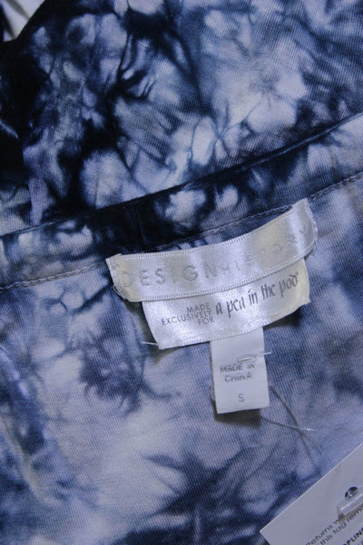 Design History A Pea In The Pod Womens Tie Dye Print Dress Navy Blue Size Small