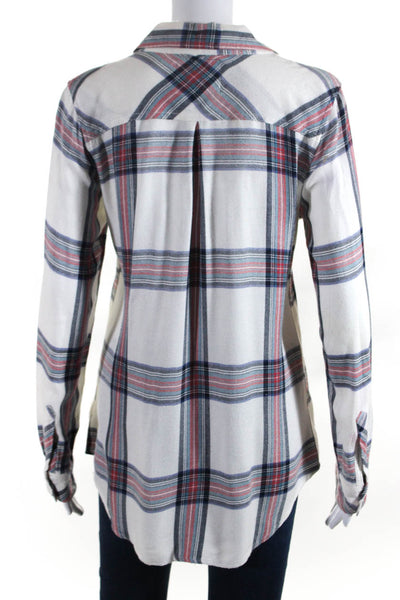 Rails Women's Collar Long Sleeves Button Up Plaid Shirt Size XS