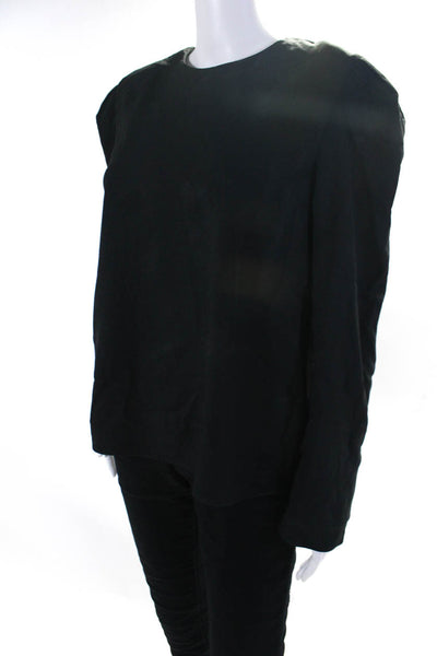 Tibi Womens Black Chalky Drape Top Size 8 15187202