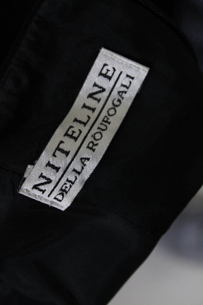 Niteline Women's V-Neck Spaghetti Straps Bodycon Mini Dress Black Size 4