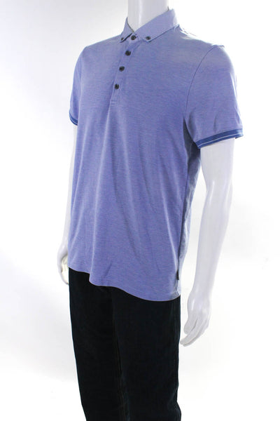 Ted Baker London Men's Collar Short Sleeves Basic Shirt Blue Size 4