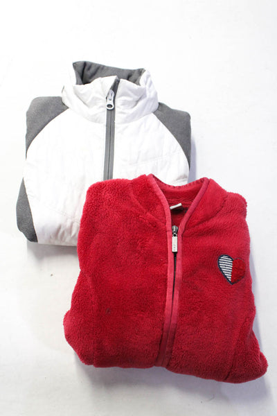 3Pommes Zella Girl Girls Fleece Full Zip Jacket Red Size 7/8  M, Lot 2