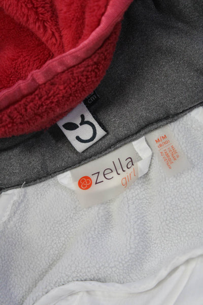 3Pommes Zella Girl Girls Fleece Full Zip Jacket Red Size 7/8  M, Lot 2