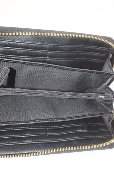 ZAC Zac Posen Women's Patent Leather Bow Wallet Black