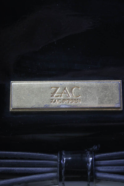 ZAC Zac Posen Women's Patent Leather Bow Wallet Black