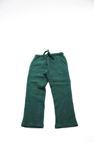 Caramel Girls Cotton Striped Short Sleeve Tops Pants Green Size 3 6 Lot 5