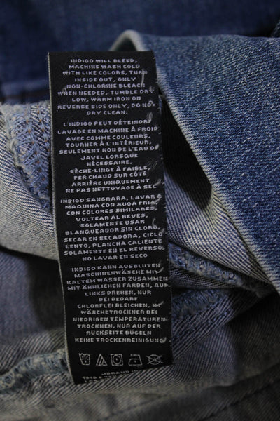 J Brand Women's Cotton Button Down Cropped Denim Jacket Blue Size S