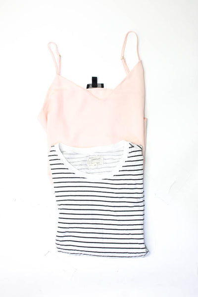 J Crew Current/Elliot Womens Striped Pullover Blouse Tops Pink Size 3 8 Lot 2