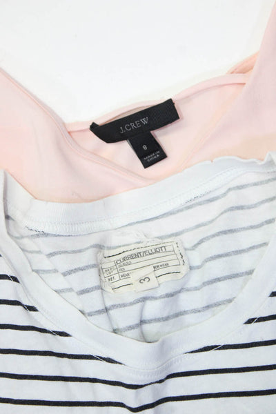 J Crew Current/Elliot Womens Striped Pullover Blouse Tops Pink Size 3 8 Lot 2