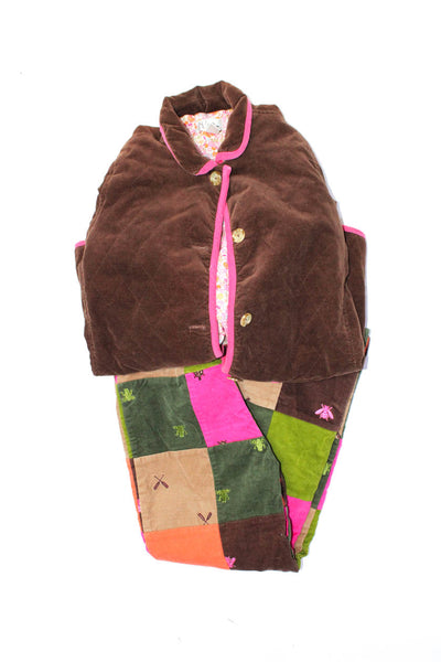 Lily Pulitzer Girls Cotton Patchwork Pants + Jacket Set Multicolor Size 12
