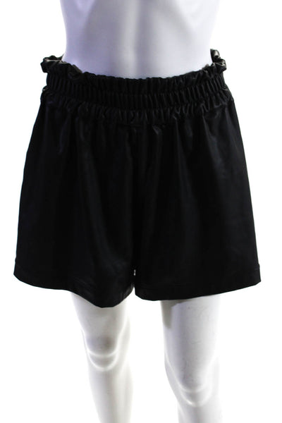 Generation Love Womens Faux Leather High Rise Shorts Black Size Medium