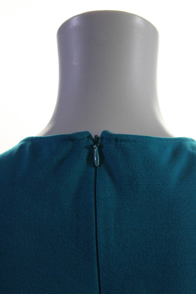 Searle Women's Sleeveless V-Neck Gathered Wrap Sheath Dress Blue Size 8