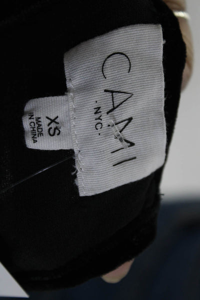 Cami Women's V-Neck Spaghetti Straps Tank Top Blouse Black Size XS