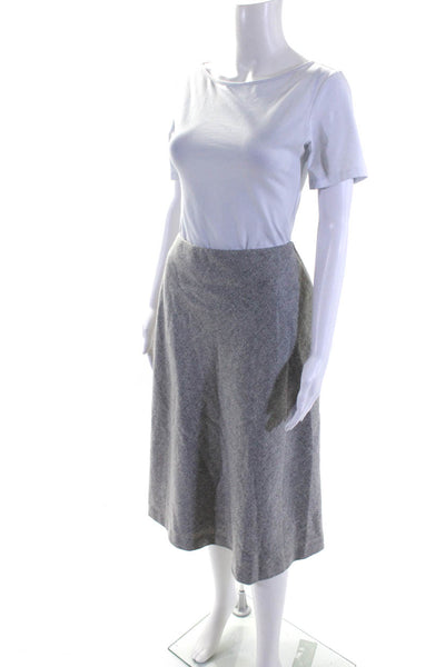 Lauren Ralph Lauren Women's Lined Wool A-line Midi Skirt Gray Size 10