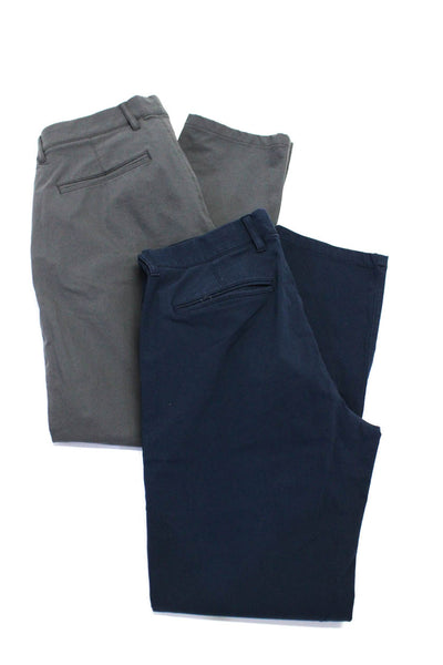 J Crew Men's Flat Front Pockets Straight Leg Pant Navy Blue Gray Size 31 Lot 2