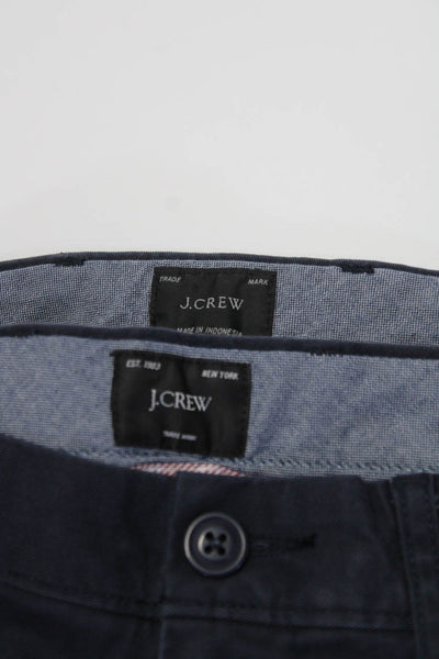 J Crew Men's Flat Front Button Closure Straight Leg Pant Navy Blue Size 31 Lot 2