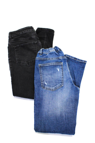 Zara & Denim Chidres Girls Skinny Jeans Blue Black Size 13-14 16 Lot 2