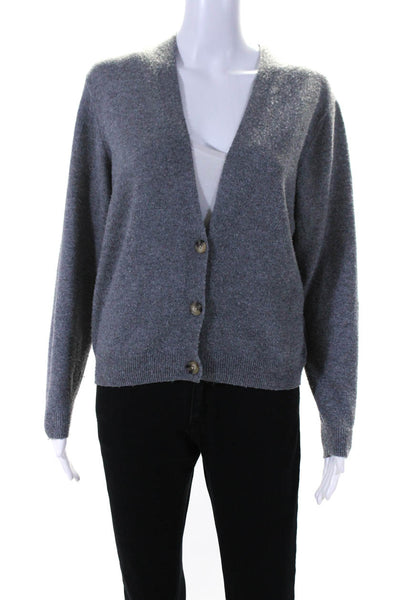 A New Day Womens Button Down Long Sleeves Cardigan Sweater Gray Size Small