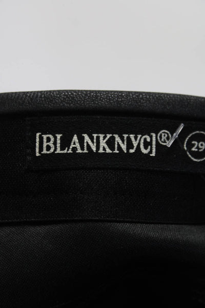 BLANKNYC Women's Pull-On Skinny Vegan Leather Pant Black Size 29