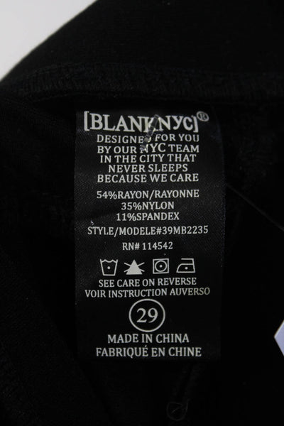 BLANKNYC Women's Pull-On Slit Hem Skinny Dress Pant Black Size 29