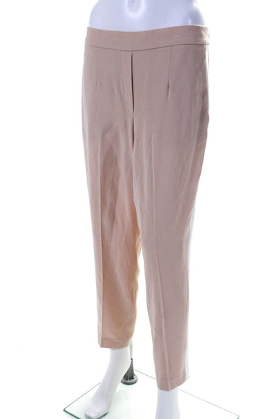 Babaton Women's Elastic Waist Straight Leg Ankle Pant Pink Size 10