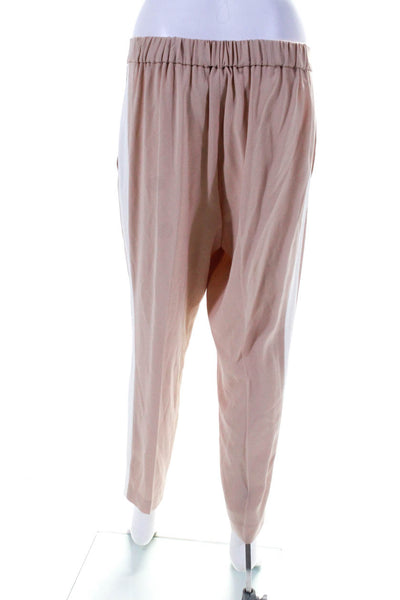 Babaton Women's Elastic Waist Straight Leg Ankle Pant Pink Size 10