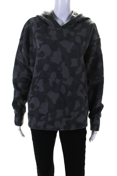 Zella Women's Hood Long Sleeves Fleece Sweatshirt Camouflage Size M