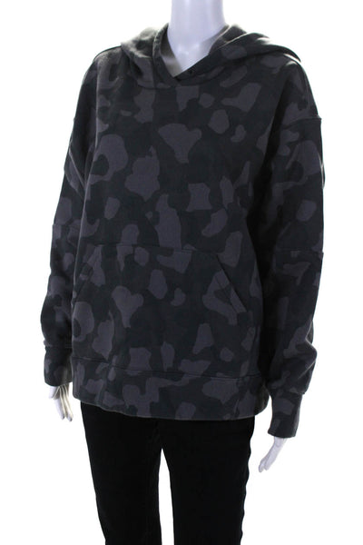 Zella Women's Hood Long Sleeves Fleece Sweatshirt Camouflage Size M