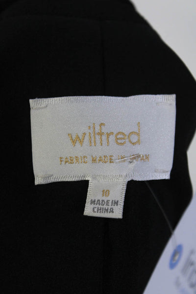 Wilfred Women's Long Sleeves Open Front Jacket Black Size 10