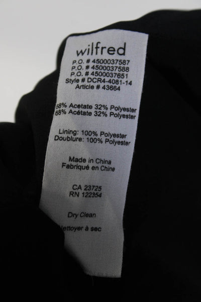 Wilfred Women's Long Sleeves Open Front Jacket Black Size 10