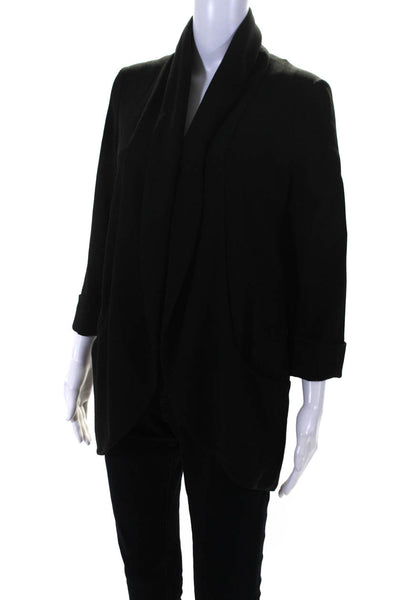 Wilfred Women's Open Front Long Sleeves Cardigan Black Size S