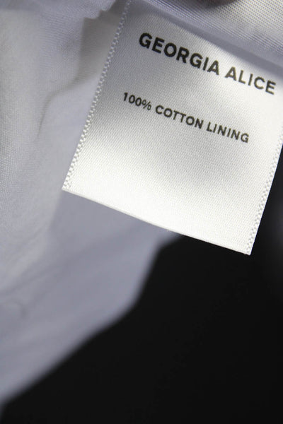 Georgia Alice Womens Cotton Round Neck Short Sleeve Sheath Dress White Size 4