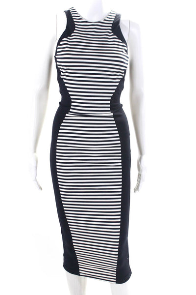 Torn by Ronny Kobo Womens Stretch Striped Sleeveless Maxi Dress Navy Size XS