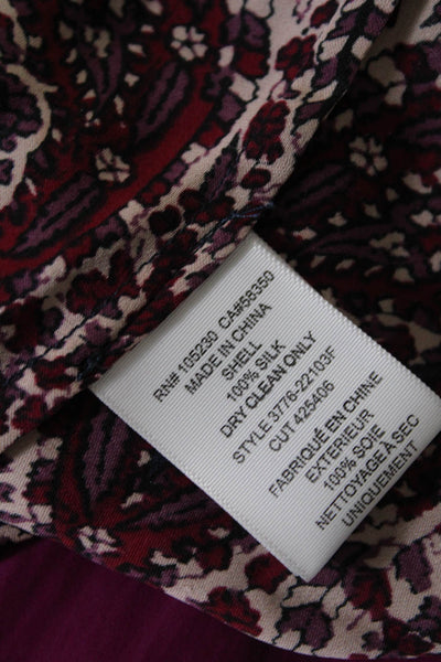 Joie Womens Silk Paisley Print Neck Tie V-Neck Tank Top Blouse Navy Size s