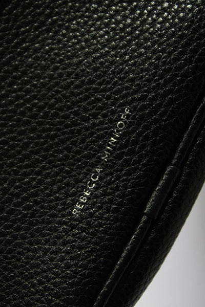 Rebecca Minkoff Womens Leather Textured Zipped Belt Fanny Handbag Black