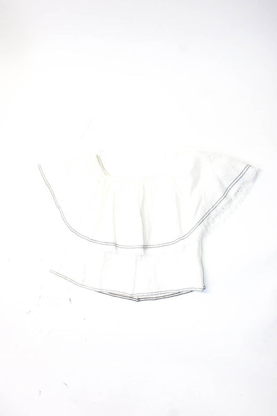 Zara Women's V-Neck Sleeveless Open Knit Sweater Beige Size M Lot 3