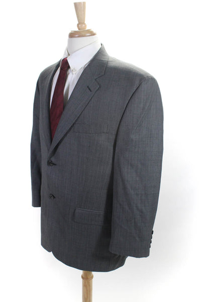 Ralph Ralph Lauren Mens Wool Notch Collar Button Up Suit Jacket Gray Size 42R