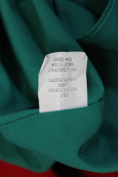 Amanda Uprichard Women's Square Neck Spaghetti Strap Mini Dress Green Size L