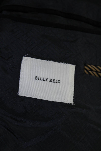 Billy Reid Mens Wool Notched Lapel Two Button Long Sleeve Blazer Navy Size 42 R