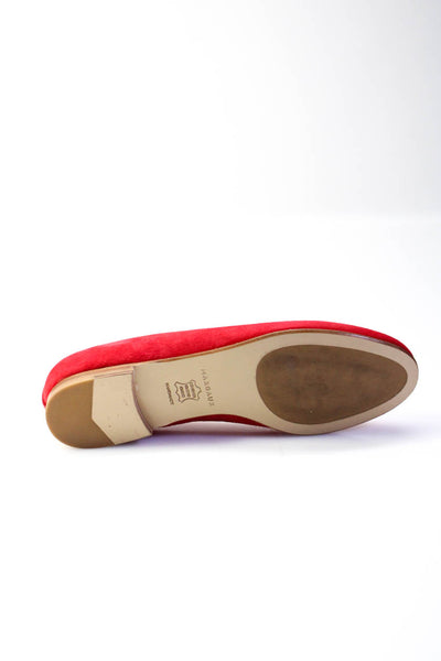 Margaux Womens Slip On Round Toe The Classic Ballet Flats Red Suede Size 36N