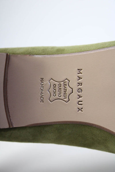 Margaux Womens Slip On Round Toe The Classic Ballet Flats Olive Suede Size 36W