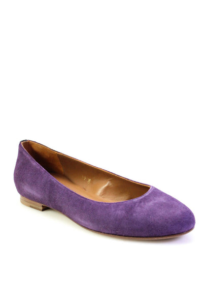 Margaux Womens Slip On Round Toe The Classic Ballet Flats Plum Suede Size 39M