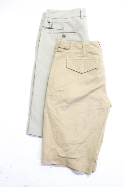 Vince Womens Zipper Fly Chino Bermuda Shorts Beige Brown Cotton Size 6 Lot 2